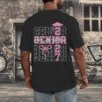 Senior Mom 2027 Class Of 2027 Coquette Bow Graduation 2027 Men's Back Print T-Shirt