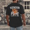 Senior Mom Class Of 2026 Coquette Bow Basketball Graduation Men's Back Print T-Shirt