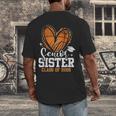 Senior Sister Class Of 2026 Basketball Graduation Heart Men's Back Print T-Shirt