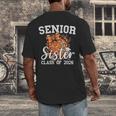 Senior Sister Class Of 2026 Coquette Basketball Graduation Men's Back Print T-Shirt