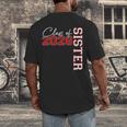 Senior Sister Class Of 2026 Proud Big Sis Graduation Family Men's Back Print T-Shirt