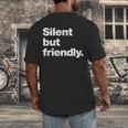 Silent But Friendly A Design For Introverts Men's Back Print T-Shirt