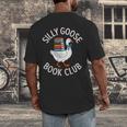 Silly Goose Book Club Reading Lover Men's Back Print T-Shirt