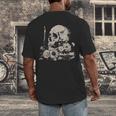 Skull Books Flowers Goth Reader Grunge Dark Alt Aesthetic Men's Back Print T-Shirt Skull Books Flowers Goth Reader Grunge Dark Alt Aesthetic Men's Back Print T-Shirt