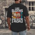 Sloth For Sloth Lover Men Women Kids Introvert Men's Back Print T-Shirt Sloth For Sloth Lover Men Women Kids Introvert Men's Back Print T-Shirt