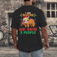 Sloth For Sloth Lover Men Women Kids Introverts Men's Back Print T-Shirt Sloth For Sloth Lover Men Women Kids Introverts Men's Back Print T-Shirt