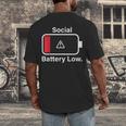 Social Battery Low Anti-Social Introvert Men's Back Print T-Shirt Social Battery Low Anti-Social Introvert Men's Back Print T-Shirt