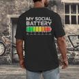 Social Battery Low Energy Antisocial Introvert Men's Back Print T-Shirt Social Battery Low Energy Antisocial Introvert Men's Back Print T-Shirt