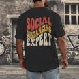 Social Distancing Expert Introvert Men's Back Print T-Shirt