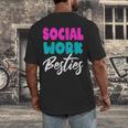 Social Worker Work Coworkers Best Friend Graduation MSW Men's Back Print T-Shirt