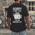 Sorry I Can’t Go I’m An Indoor Cat Introvert Cat Men's Back Print T-Shirt Sorry I Can’t Go I’m An Indoor Cat Introvert Cat Men's Back Print T-Shirt