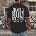 STRAIGHT OUTTA HIGH SCHOOL 2018 Graduation Grad Shirt Men's Back Print T-Shirt