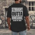Straight Outta Homeschool Class 2025 Boys Kids Graduation Men's Back Print T-Shirt