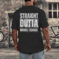 Straight Outta Middle School Class Of 2024 Graduation Men's Back Print T-Shirt