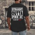 Straight Outta Pre-K Class Of 2018 Shirt Graduation Men's Back Print T-Shirt