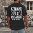 Straight Outta Preschool Graduate Class 2026 Graduation Men's Back Print T-Shirt