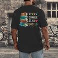 My Summer Is All Booked Book Reading Book Lover Men's Back Print T-Shirt