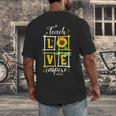 Sunflower Teach Love Inspire Cool Graduation Teacher School Men's Back Print T-Shirt