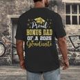 Super Proud Bonus Dad Of 2025 Graduate Graduation Family Men's Back Print T-Shirt
