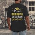 Super Proud Grandpa Of 2025 Graduate Graduation Family Men's Back Print T-Shirt