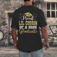 Super Proud Little Cousin Of 2025 Graduate Graduation Family Men's Back Print T-Shirt
