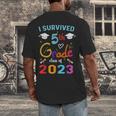I Survived 5th Grade Graduation Class 2023 Elementary Men's Back Print T-Shirt