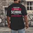 I Survived Catholic School Shirt Catholic Graduation Men's Back Print T-Shirt