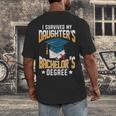 i Survived My Daughters Bachelor's Degree Graduation Gifts Men's Back Print T-Shirt