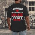 I Survived My Daughter's College Degree College Graduation Men's Back Print T-Shirt