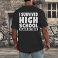 I Survived High School Class Of 2018 Graduation Men's Back Print T-Shirt
