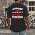 I Survived My Husband's PHD Dissertation Graduation Men's Back Print T-Shirt