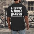I Survived Middle School Class Of 2018 Graduation Men's Back Print T-Shirt