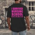 I Survived Nursing School Class Of 2018 Graduation Shirt Men's Back Print T-Shirt