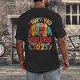 I Survived Nursing School Class Of 2025 Proud Graduation Men's Back Print T-Shirt