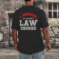 I Survived My Partner's Law Degree Graduation Shirt Men's Back Print T-Shirt