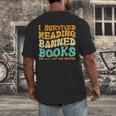 I Survived Reading Banned Books Read Librarian Men Women Men's Back Print T-Shirt