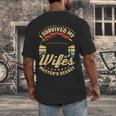 Survived My Wife's Master's Degree College Graduation Men's Back Print T-Shirt