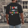 Teens Graduation I Heart My Teacher I Love My Teachers Men's Back Print T-Shirt