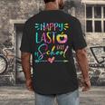 Tie Dye Happy Last Day Of School Graduation Teacher Student Men's Back Print T-Shirt
