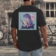 Trex Reading Book Dinosaur Men's Back Print T-Shirt