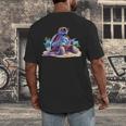 Turtle Wearing Sunglasses Reading A Book On The Beach Summer Men's Back Print T-Shirt