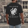 Vibes Are Off Cat Skateboard Introvert Sarcastic Humor Men's Back Print T-Shirt