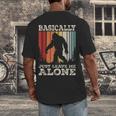 Vintage Basically Just Leave Me Alone Bigfoot Introverts Men's Back Print T-Shirt