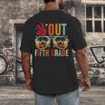 Vintage Peace Out 5th Grade Graduation Last Day Of School Men's Back Print T-Shirt