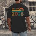 Vintage Senior 2026 Graduate Class Of 2026 Graduation Grad Men's Back Print T-Shirt
