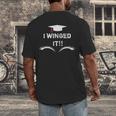 I Winged It Cosmetology Graduation Men's Back Print T-Shirt