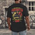 Woman Firefighter Aunt TiTi Auntie Black Graduation Men's Back Print T-Shirt