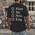 Women Lawyer Attorney Law School Graduation Lawyer Men's Back Print T-Shirt