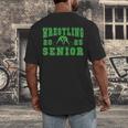 Wrestling Senior Night Wrestling Senior 2025 Graduation 32 Men's Back Print T-Shirt