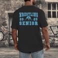 Wrestling Senior Night Wrestling Senior 2025 Graduation 38 Men's Back Print T-Shirt